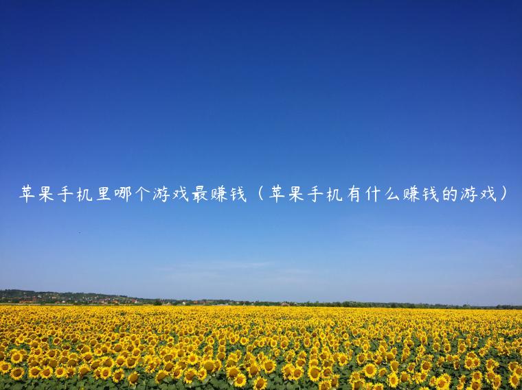 苹果手机里哪个游戏最赚钱（苹果手机有什么赚钱的游戏）