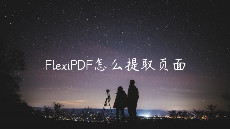 FlexiPDF怎么提取页面