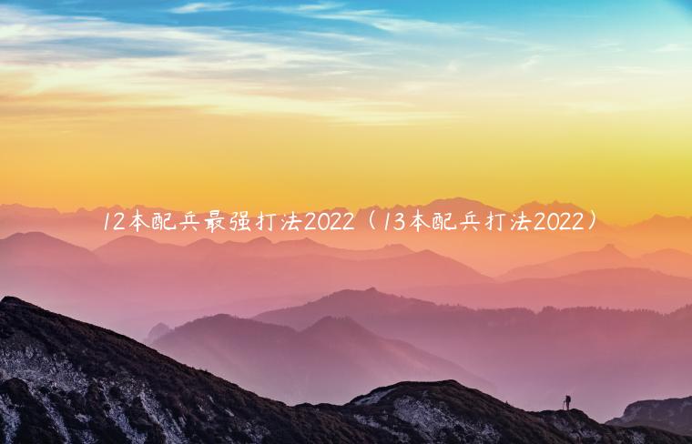 12本配兵最强打法2022（13本配兵打法2022）