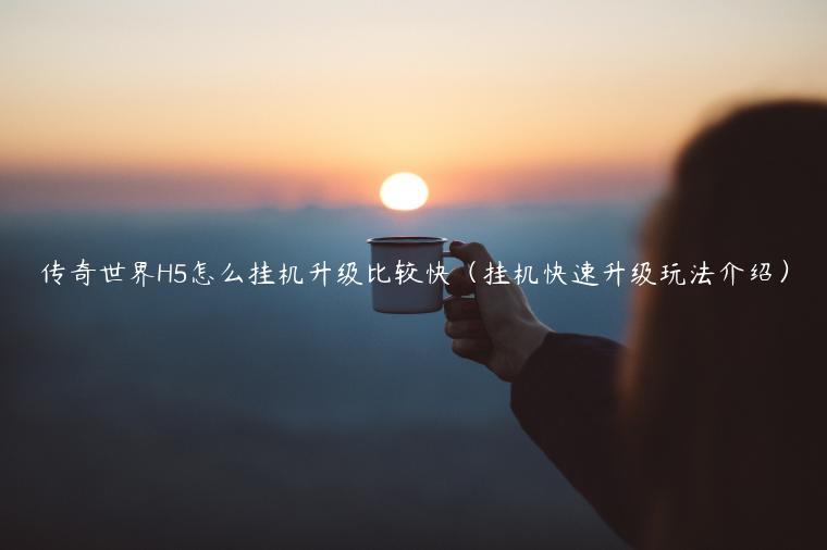 传奇世界H5怎么挂机升级比较快（挂机快速升级玩法介绍）