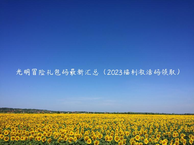 光明冒险礼包码最新汇总（2023福利激活码领取）